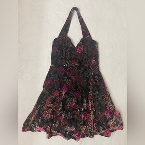 Vintage 90s Rampage Black Velvet Tulle Whimsygoth Ballet Dress Size 11 Juniors